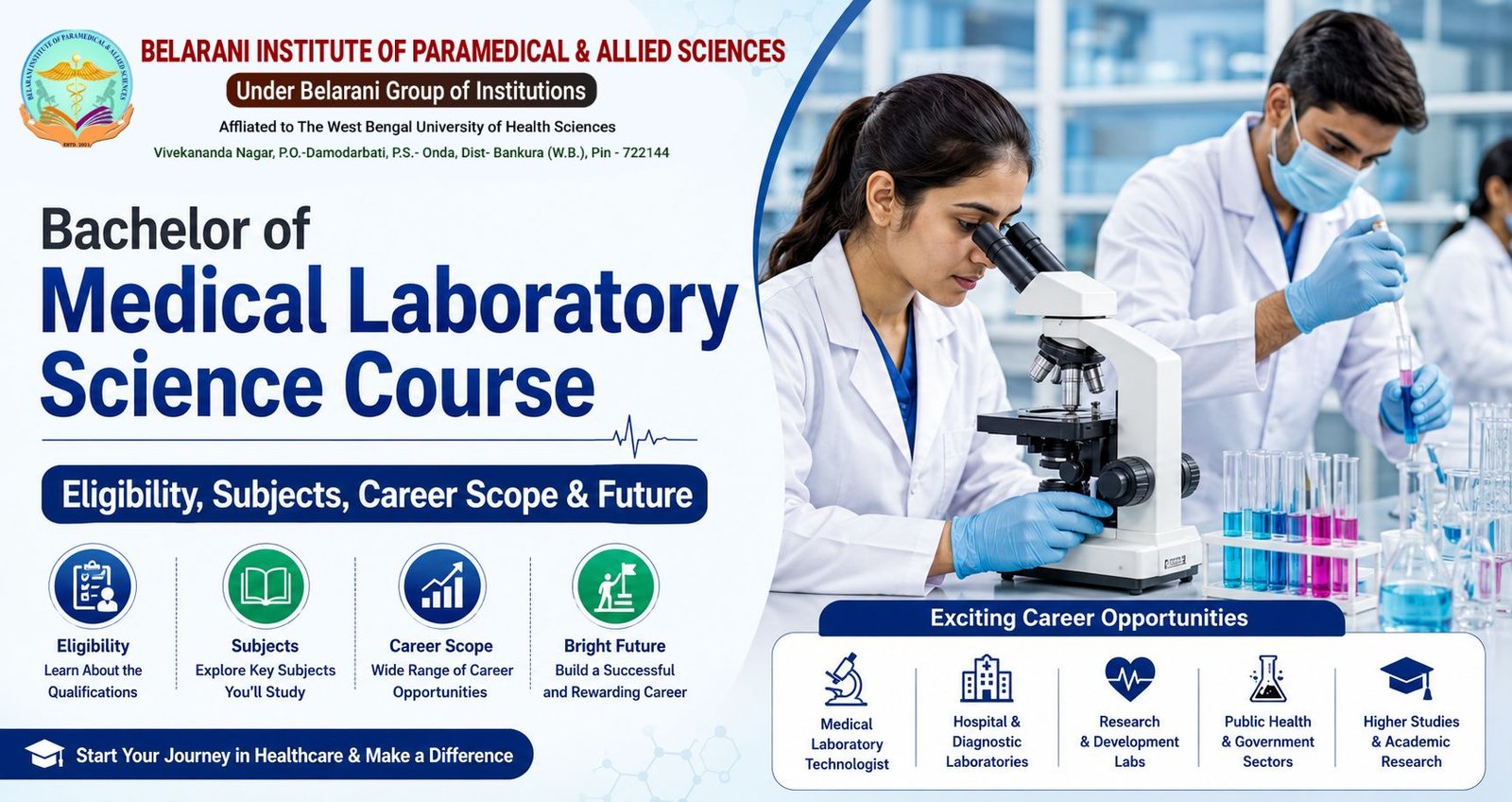 You are currently viewing Bachelor of Medical Laboratory Science Course: Eligibility, Subjects, Career Scope & Future